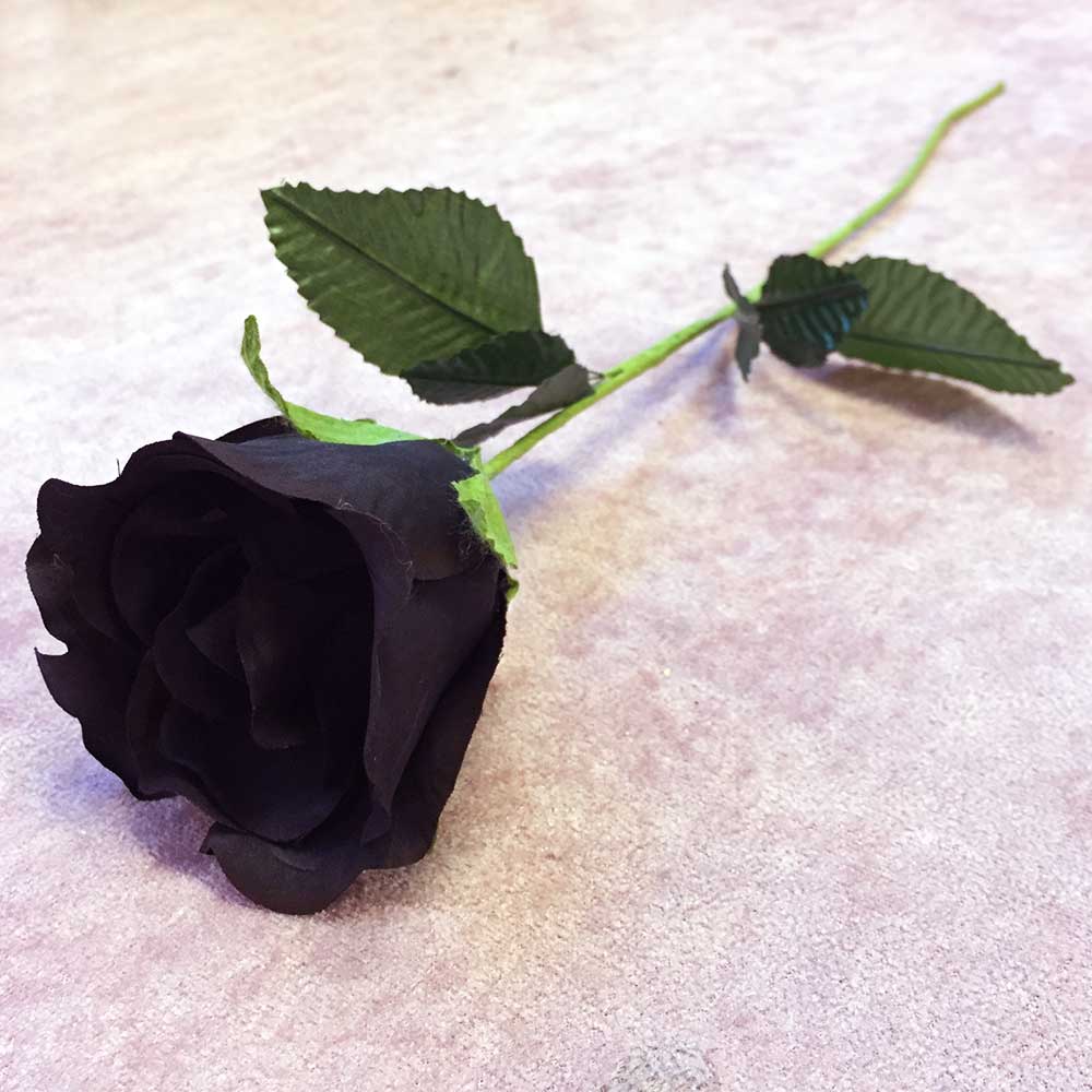 Alchemy - BLACK ROSE Ornament - Schwarze Rose - Schwarz